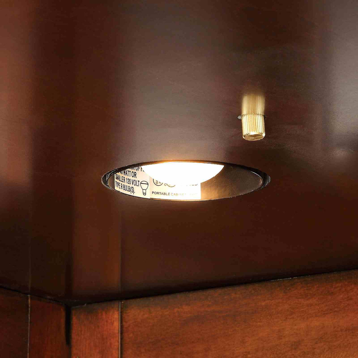Voltaire Dark Cherry Corner Curio Cabinet from Furniture of America - Luna Furniture