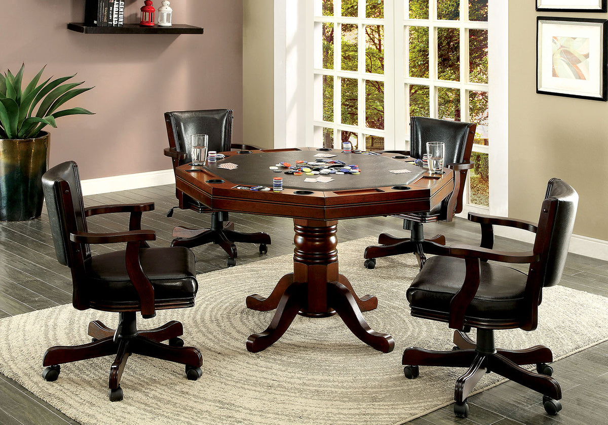 Rowan Cherry Game Table from Furniture of America - Luna Furniture