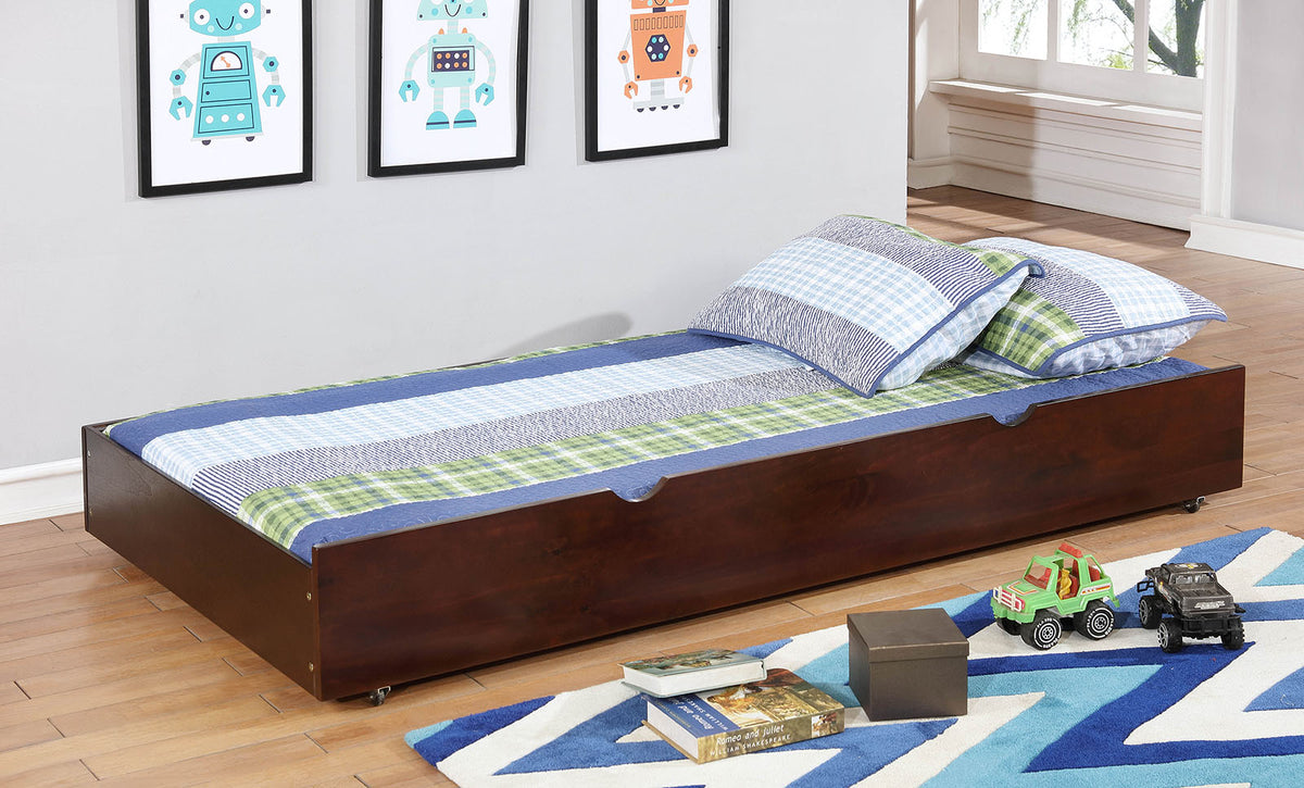 Grano Dark Walnut Trundle from Furniture of America - Luna Furniture