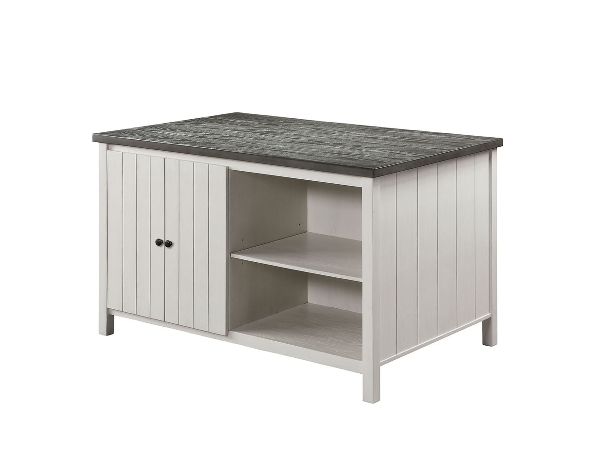 Heidelberg Off-White/Dark Gray Counter Ht. Table from Furniture of America - Luna Furniture