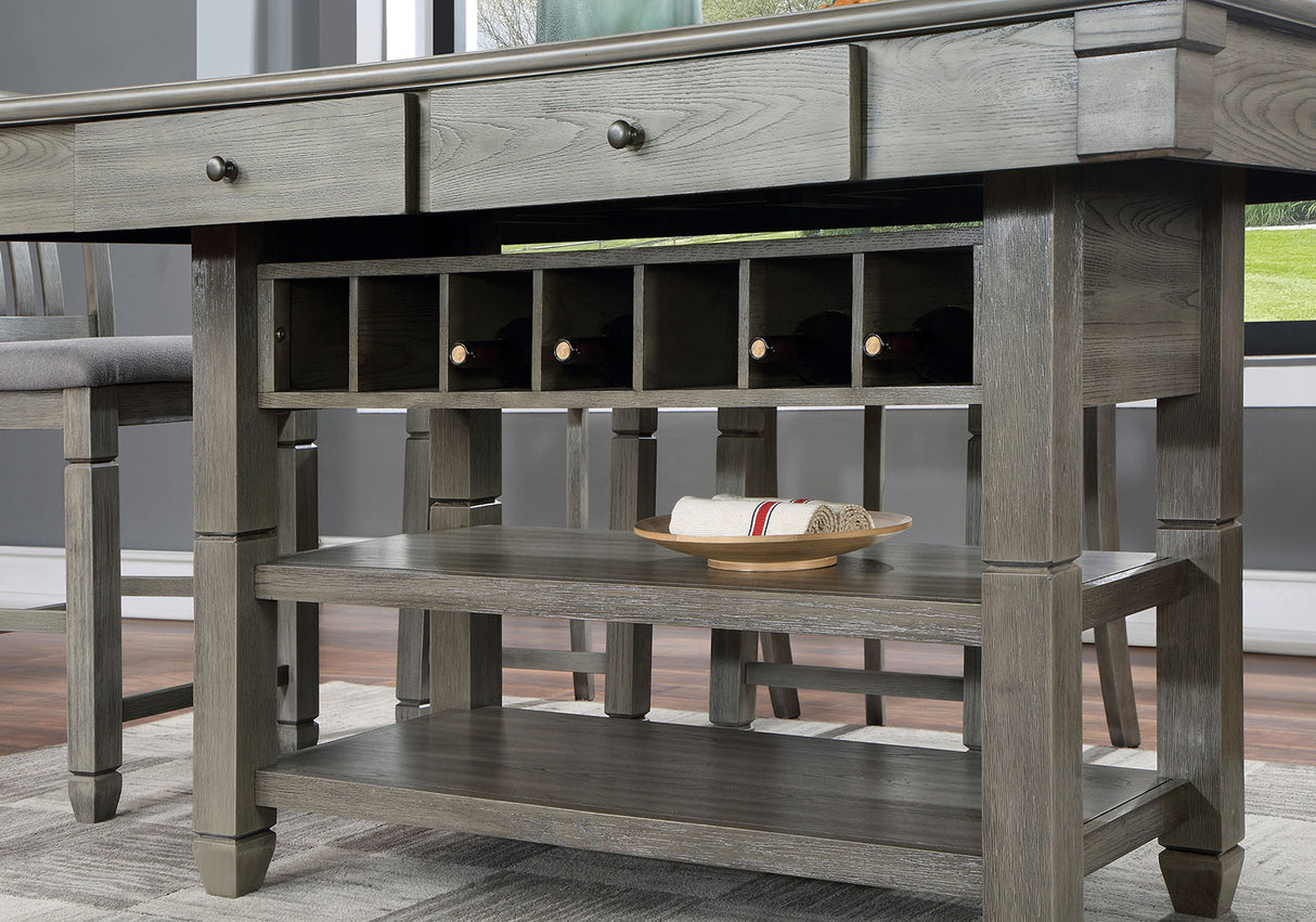 Anaya Gray Counter Ht. Table from Furniture of America - Luna Furniture