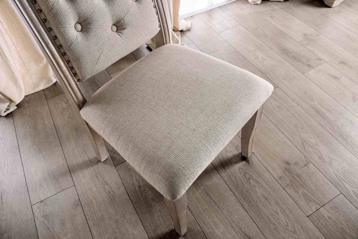 Patience Rustic Natural Tone/Beige 7-Piece Dining Room Set from Furniture of America - Luna Furniture