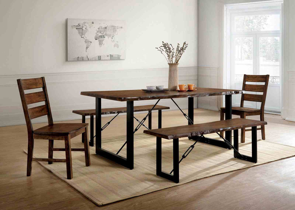 Dulce Walnut/Black 6-Piece Dining Room Set from Furniture of America - Luna Furniture