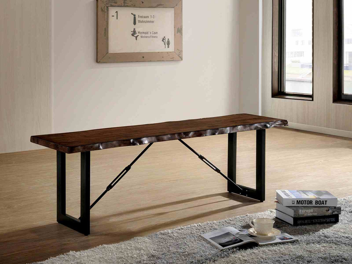 Dulce Walnut/Black 6-Piece Dining Room Set from Furniture of America - Luna Furniture