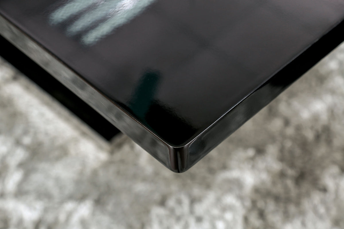 Midvale Black/Chrome Dining Table from Furniture of America - Luna Furniture