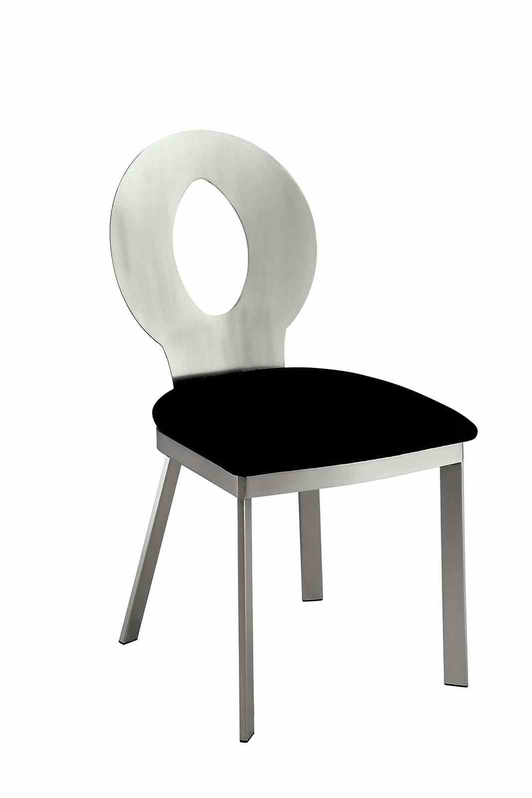 Valo Silver/Black 5-Piece Dining Room Set from Furniture of America - Luna Furniture