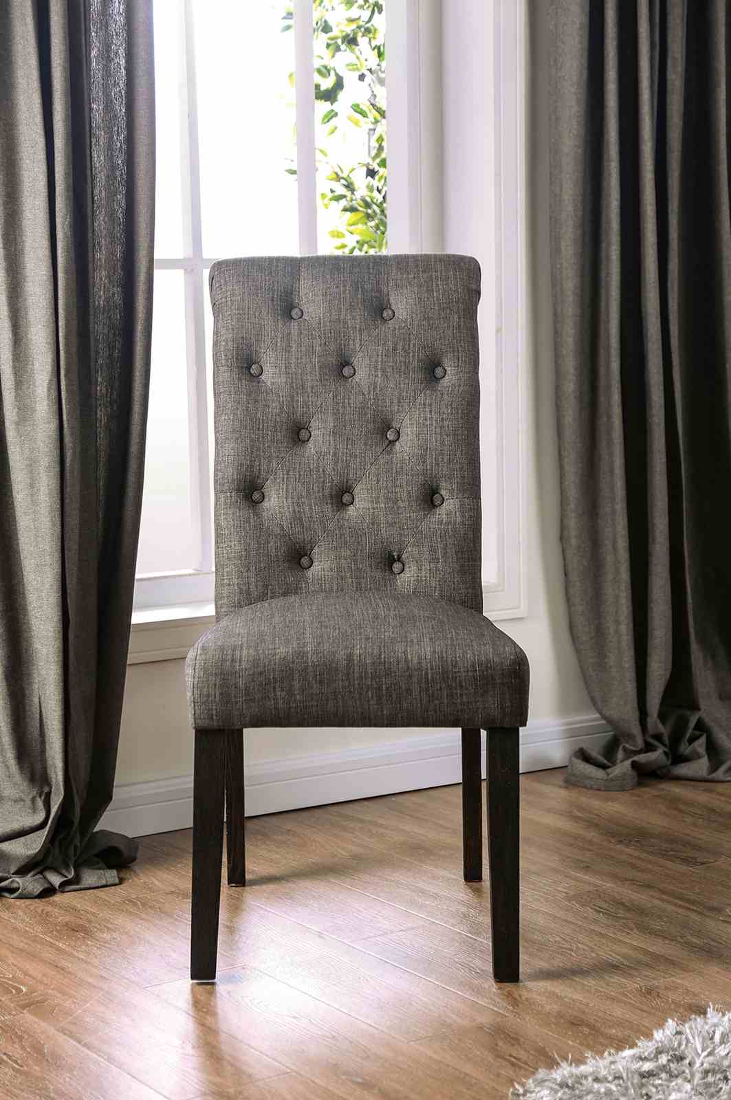 Alfred Antique Black/Gray 5-Piece Dining Room Set from Furniture of America - Luna Furniture