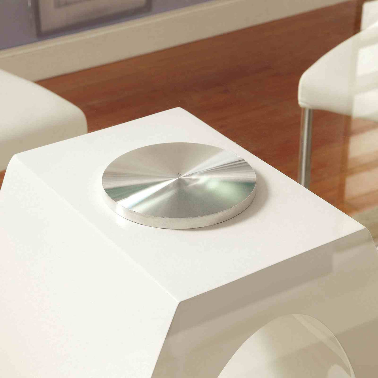 Lodia White Round Counter Ht. Table from Furniture of America - Luna Furniture