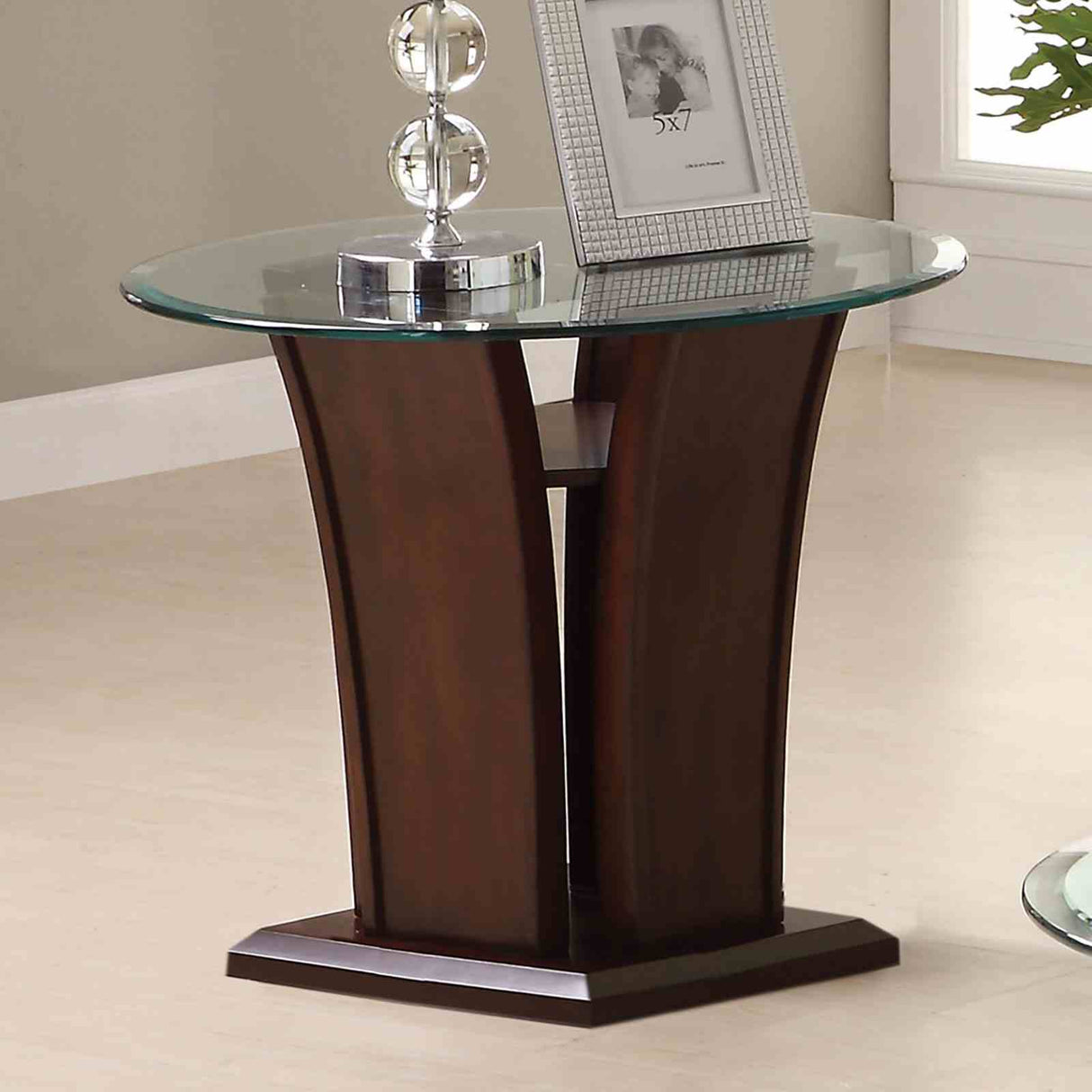 Manhattan Brown Cherry End Table from Furniture of America - Luna Furniture