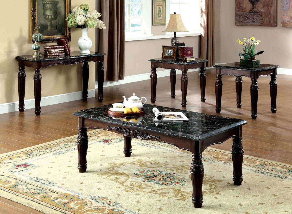 Brampton Espresso/Black Sofa Table from Furniture of America - Luna Furniture