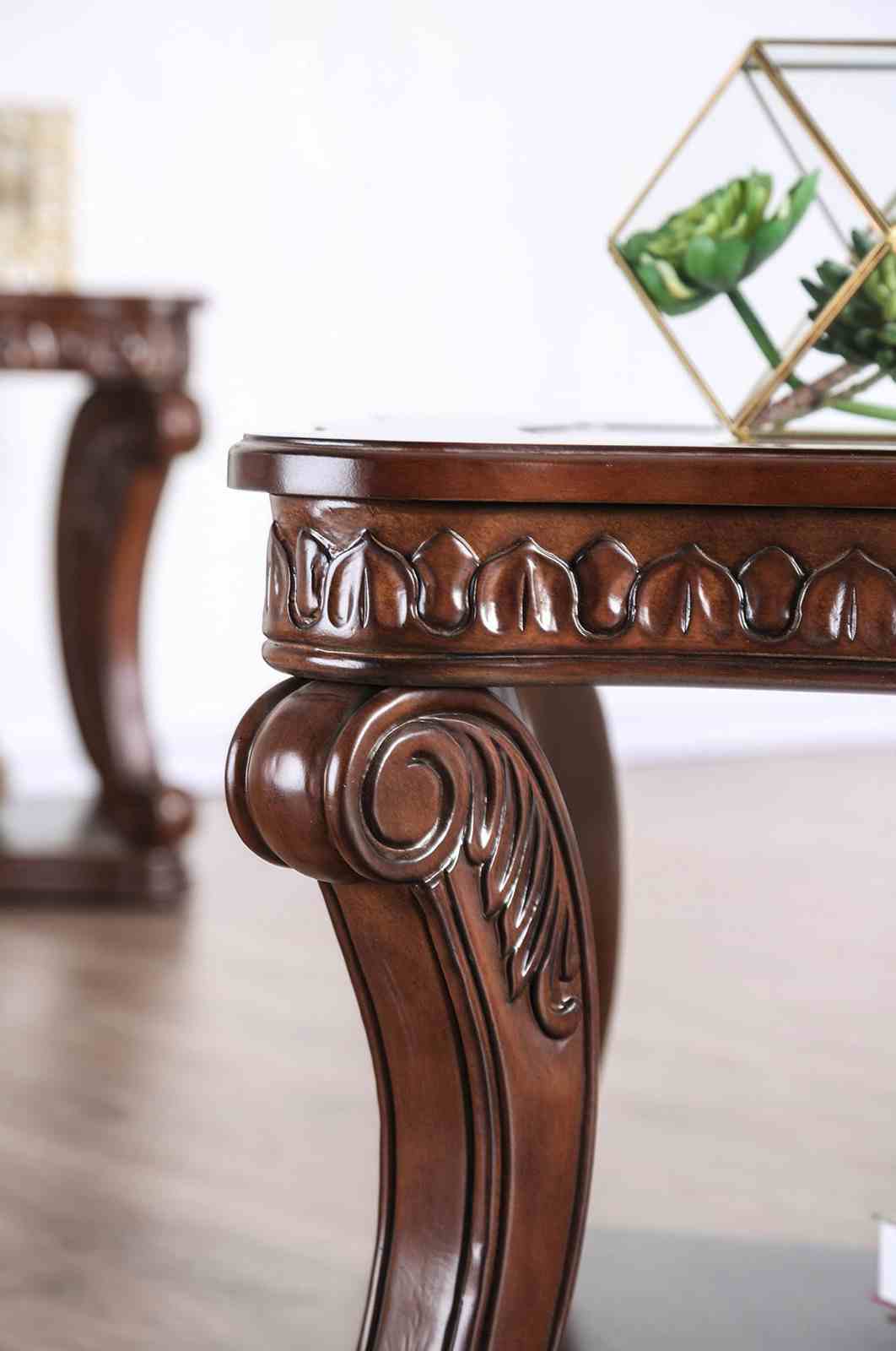 Walworth Dark Oak End Table from Furniture of America - Luna Furniture