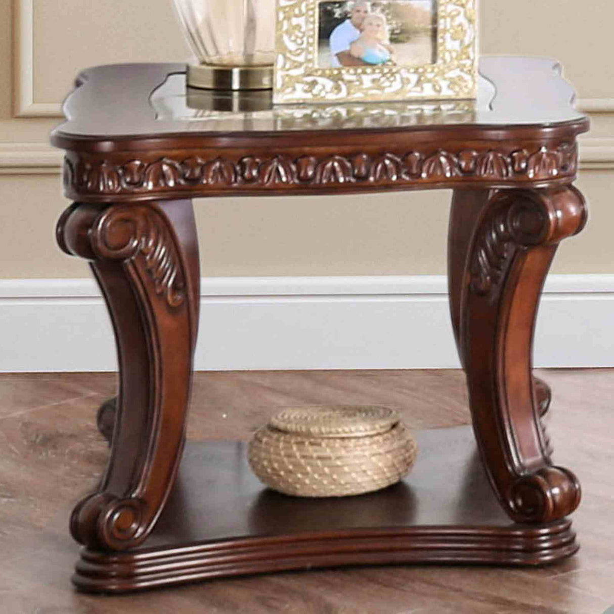 Walworth Dark Oak End Table from Furniture of America - Luna Furniture