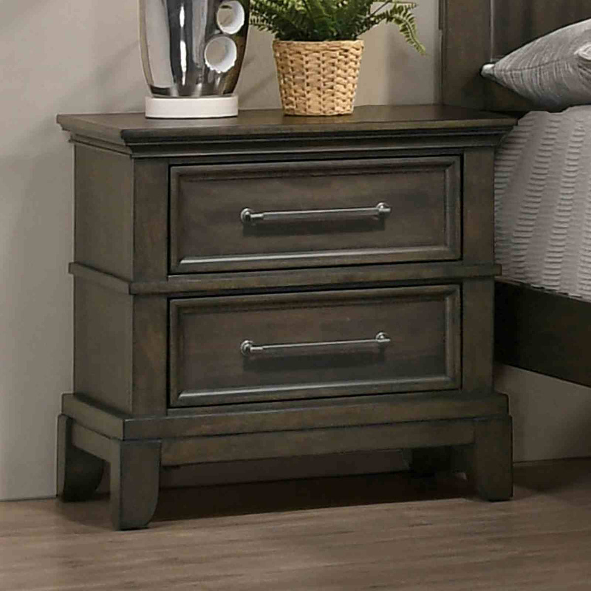 Houston Gray Traditional Bedroom Set from Furniture of America - Luna Furniture