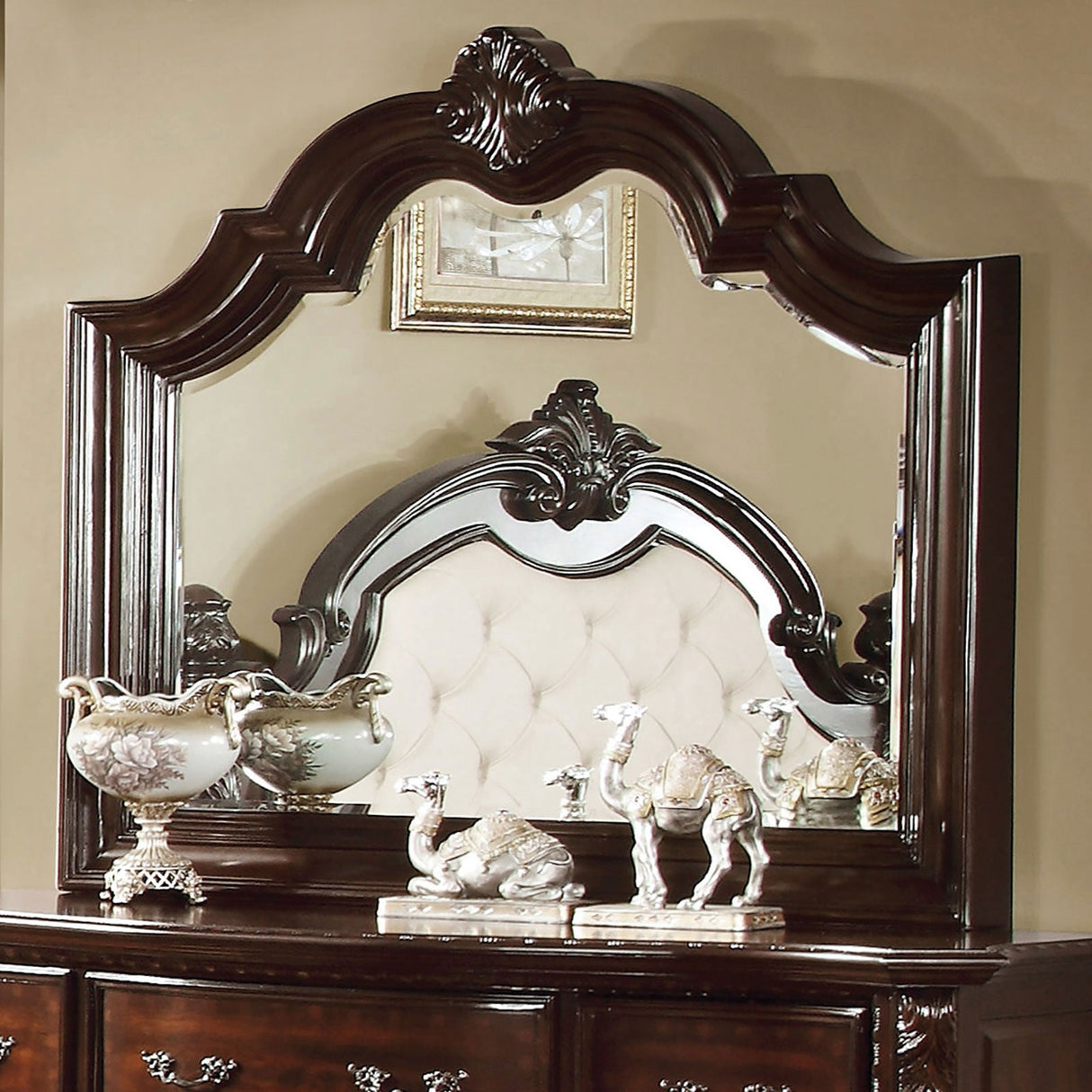 Monte Vista Brown Cherry Mirror (Mirror Only) from Furniture of America - Luna Furniture