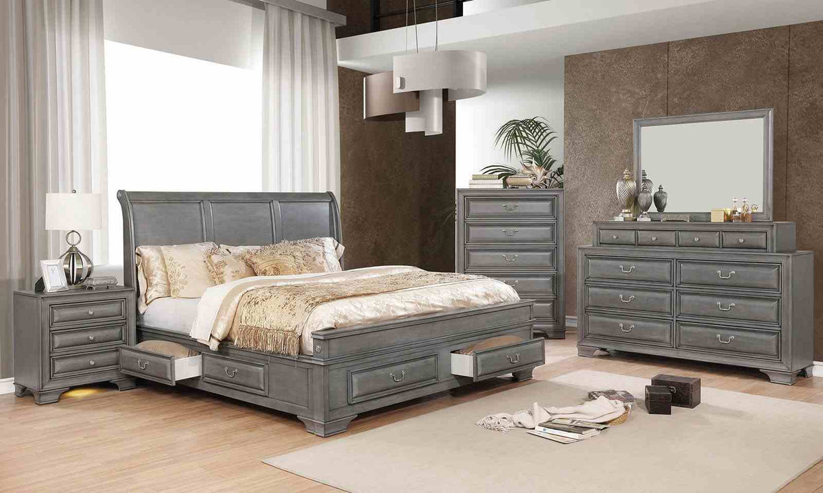 Brandt Gray Dresser from Furniture of America - Luna Furniture