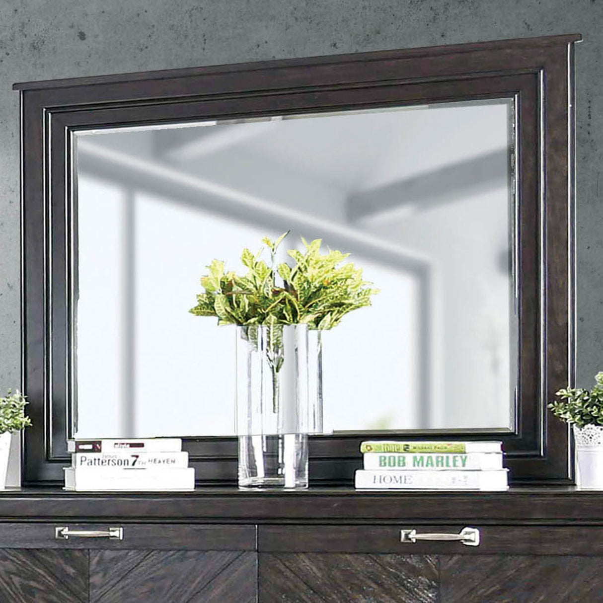 Argyros Espresso Mirror (Mirror Only) from Furniture of America - Luna Furniture