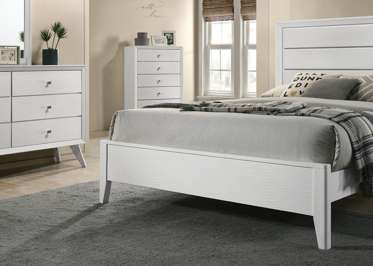 Dortmund White California King Bed from Furniture of America - Luna Furniture