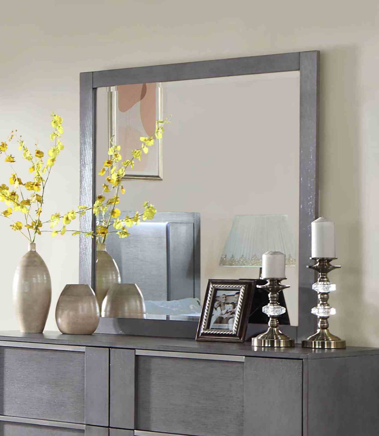 Regulus Gray Mirror (Mirror Only) from Furniture of America - Luna Furniture