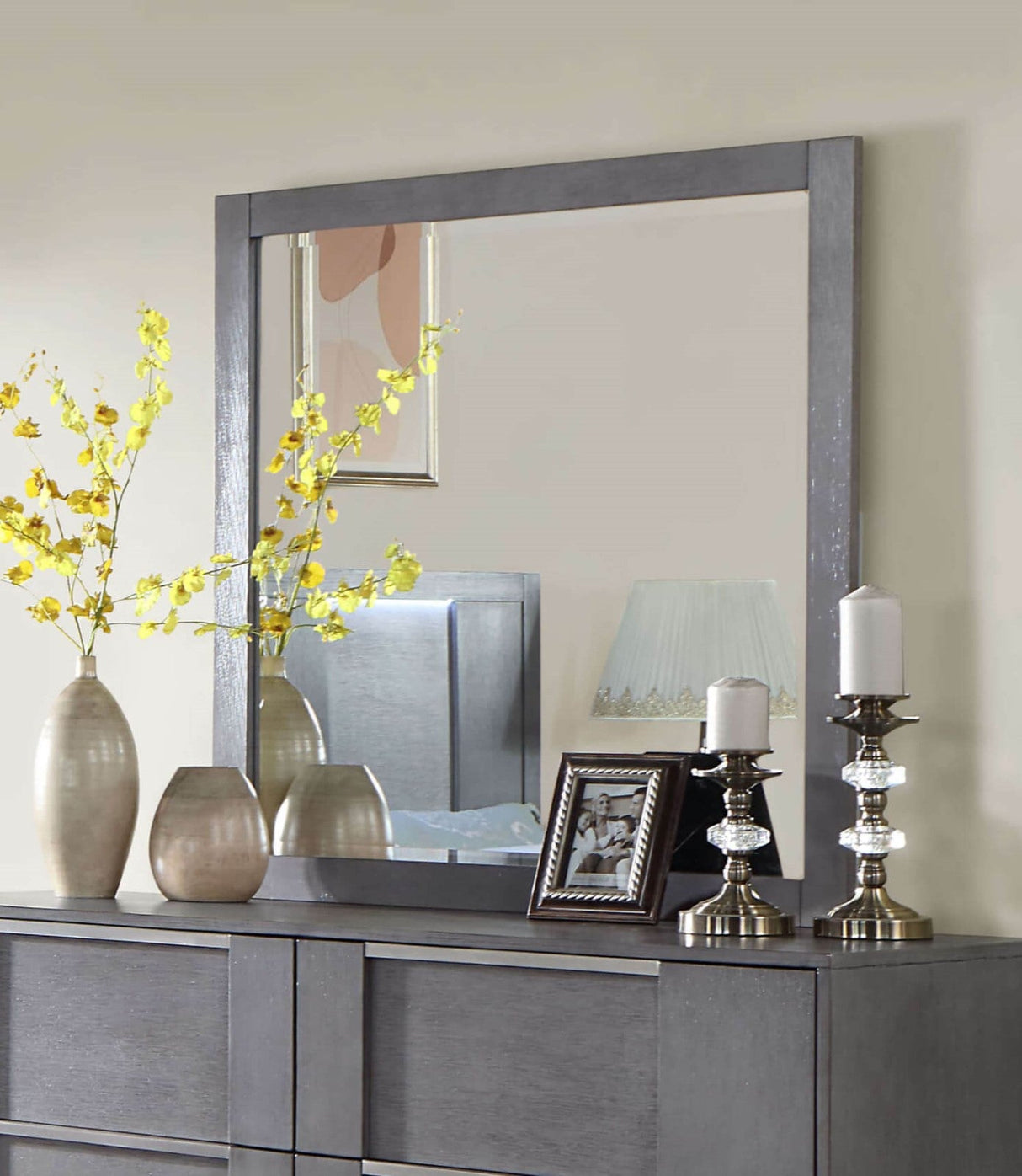 Regulus Gray Mirror (Mirror Only) from Furniture of America - Luna Furniture