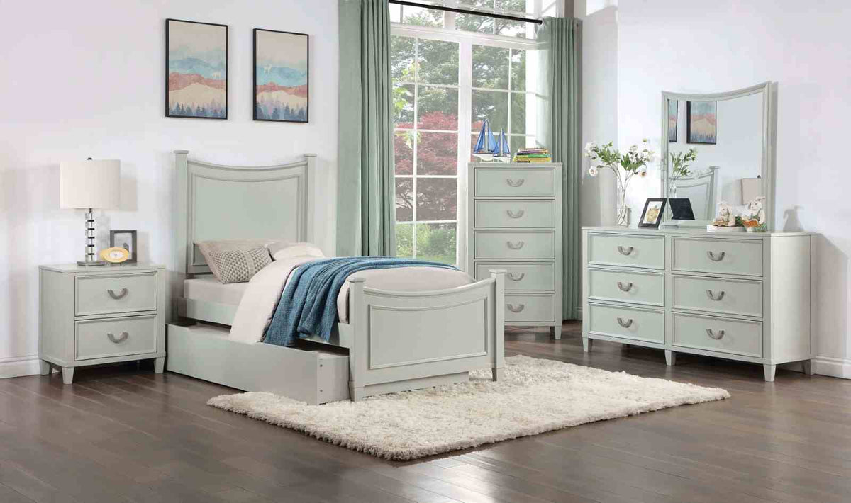 Lycorida Gray Mirror (Mirror Only) from Furniture of America - Luna Furniture