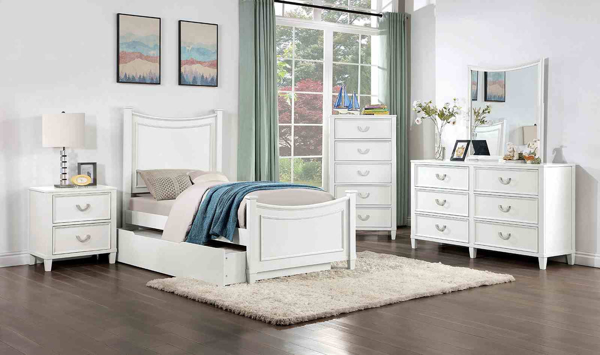 Lycoris White Nightstand from Furniture of America - Luna Furniture