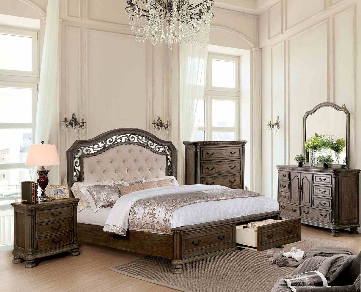 Persephone Rustic Natural Mirror (Mirror Only) from Furniture of America - Luna Furniture