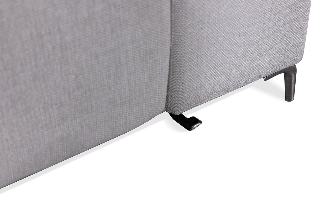 Melancton Light sectional leg and seat base detail, slim black metal support