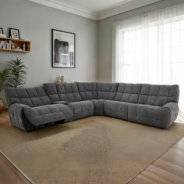Clemens Dark Gray Power Sectional