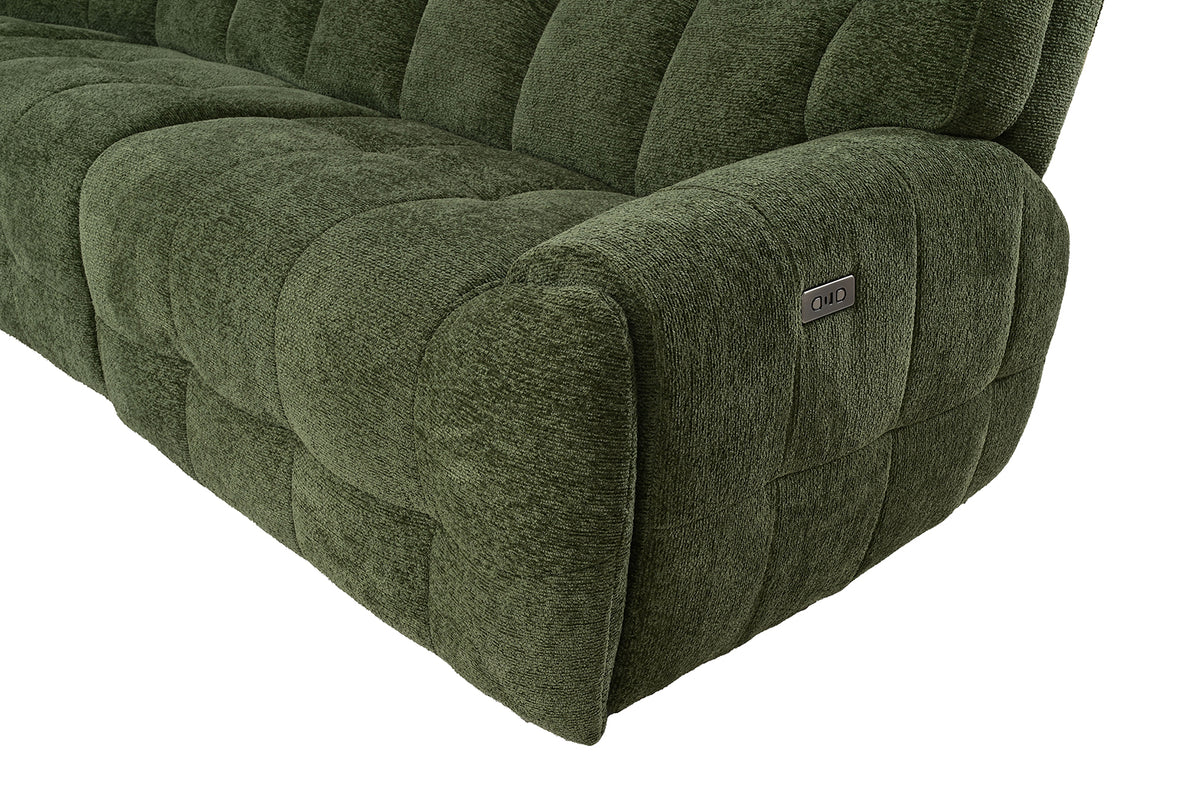 Clemens Jade Green Power Sectional from Furniture of America - Luna Furniture