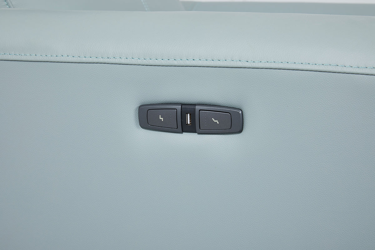 Themis Pale Blue Power Sectional, Right Chaise from Furniture of America - Luna Furniture