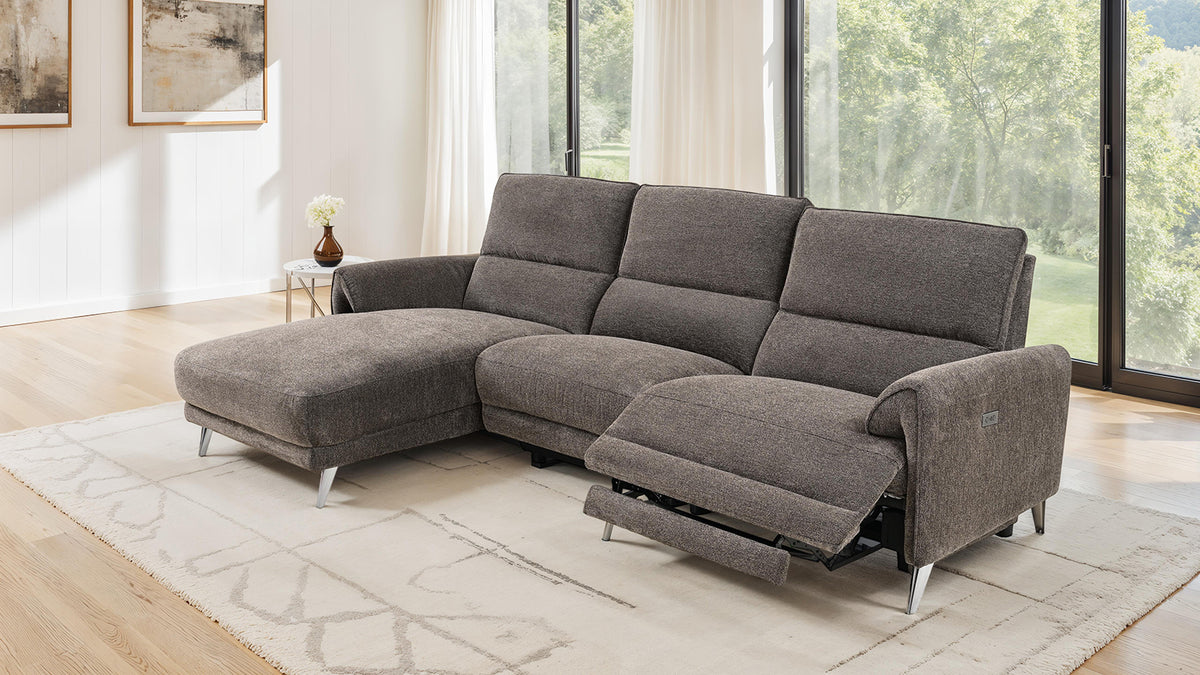 Brande Brown Power Sectional, Left Chaise from Furniture of America - Luna Furniture
