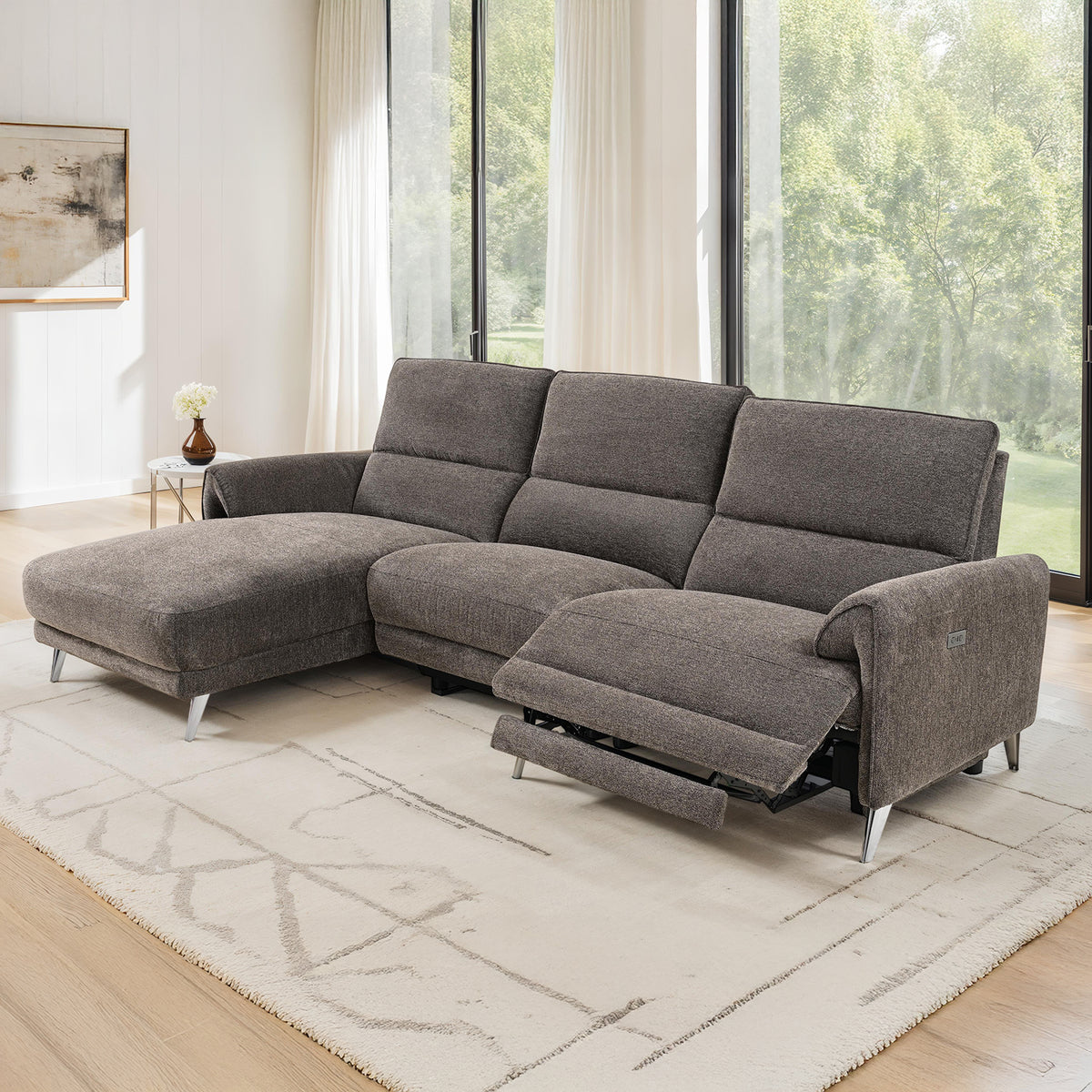 Brande Brown Power Sectional, Left Chaise from Furniture of America - Luna Furniture