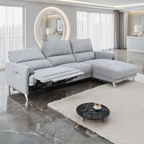 Brande Gray Power Sectional with Right Chaise