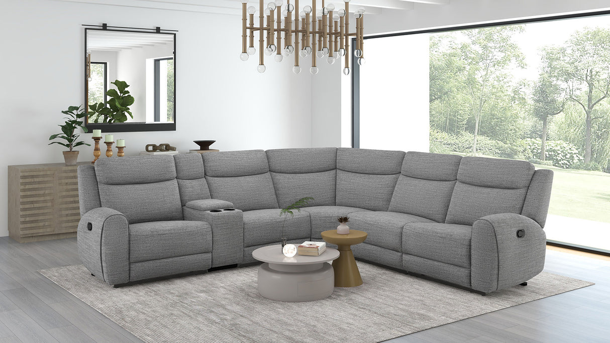 Antonius Gray Motion Sectional from Furniture of America - Luna Furniture