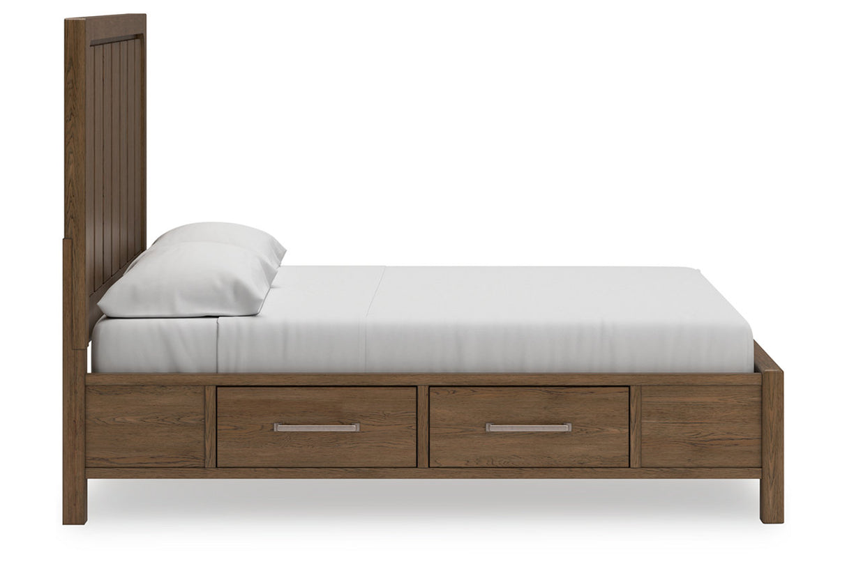Cabalynn Light Brown California King Storage Platform Bed from Ashley Furniture - Luna Furniture