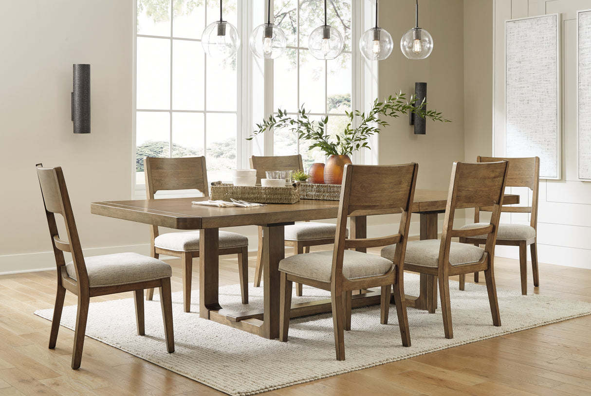 Cabalynn Light Brown Dining Table and 6 Chairs from Ashley - Luna Furniture