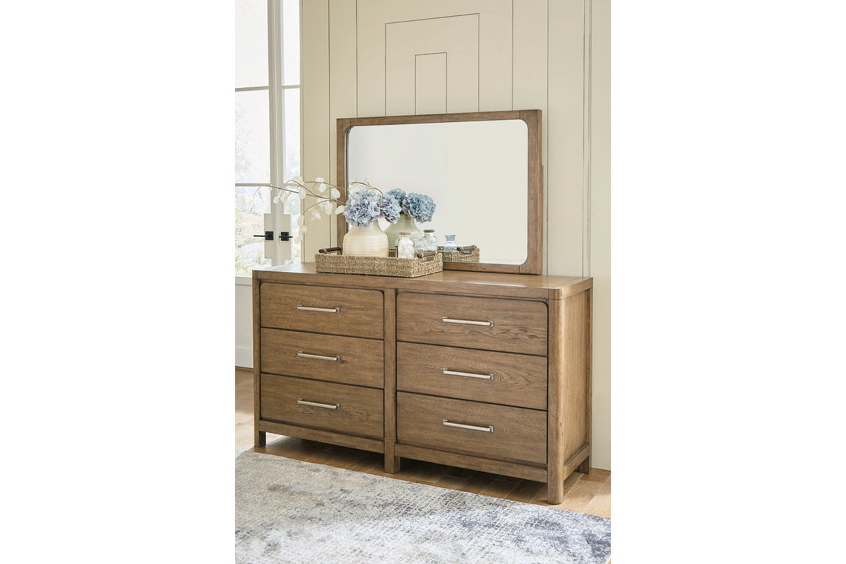 Cabalynn Light Brown Dresser and Mirror from Ashley Furniture - Luna Furniture