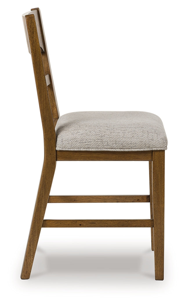 Cabalynn Oatmeal/Light Brown Counter Height Barstool, Set of 2 from Ashley Furniture - Luna Furniture