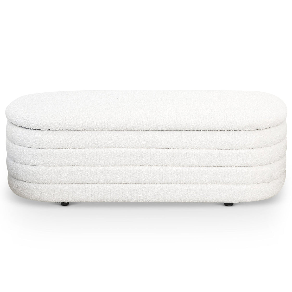 Cabana White Boucle Storage Bench from Midinmod - Luna Furniture