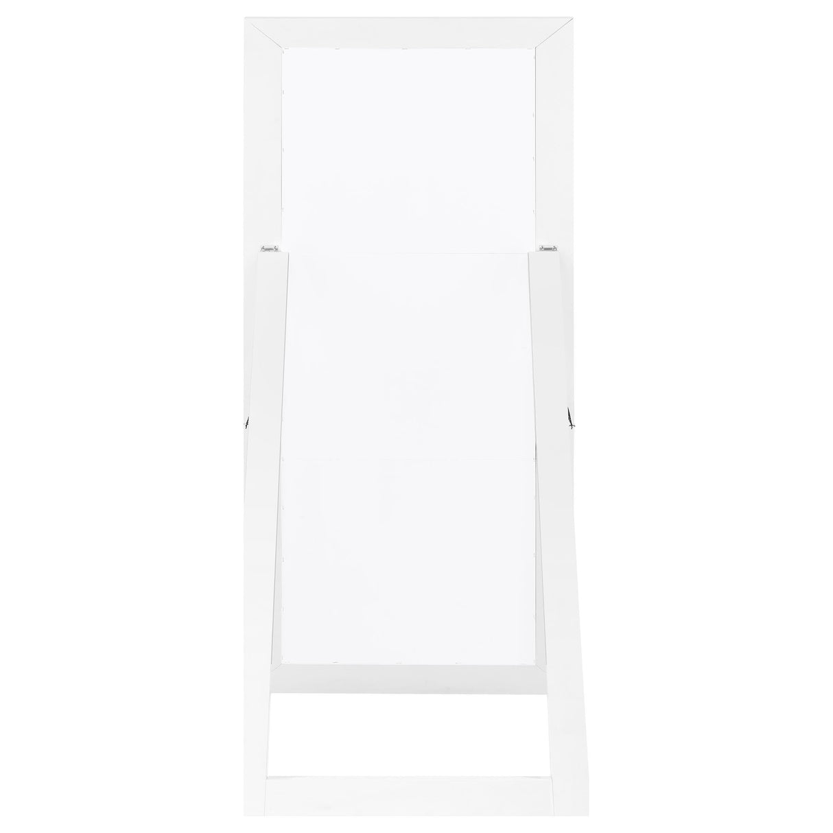 Cadence White Tempered Glass High Gloss Full Length Standing Mirror from Coaster - Luna Furniture