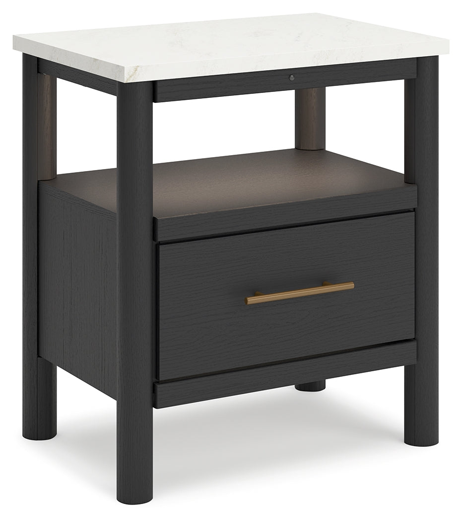 Cadmori Black/White Nightstand from Ashley - Luna Furniture