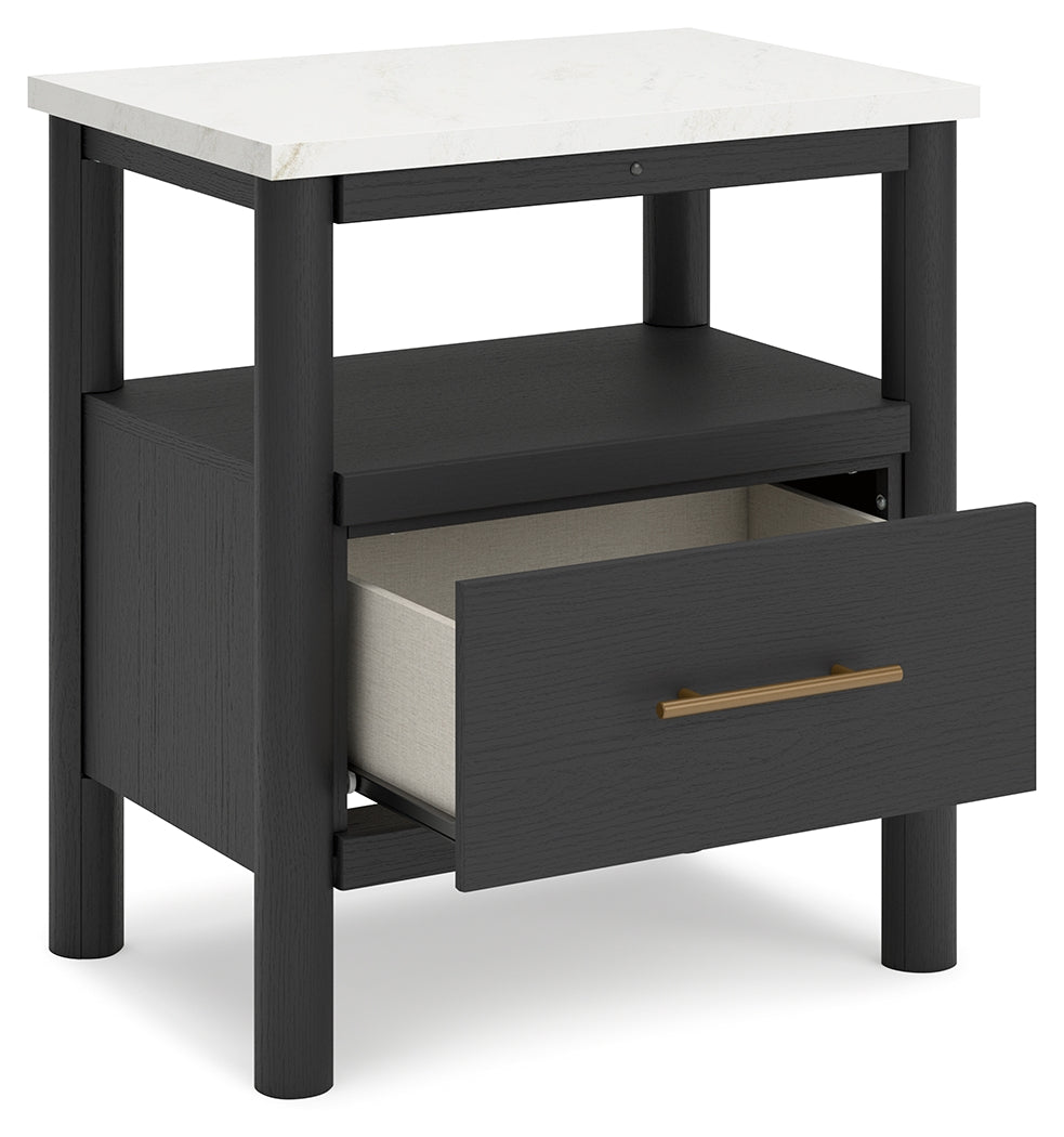 Cadmori Black/White Nightstand from Ashley - Luna Furniture