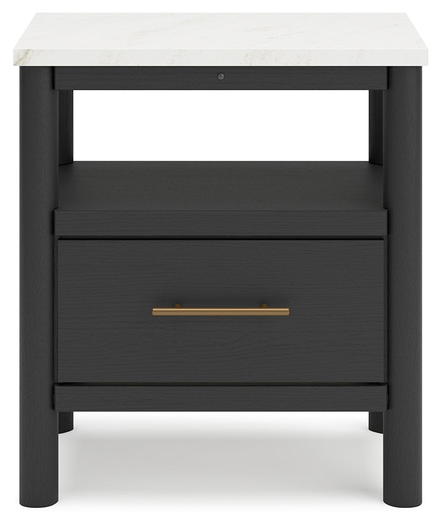 Cadmori Black/White Nightstand from Ashley - Luna Furniture