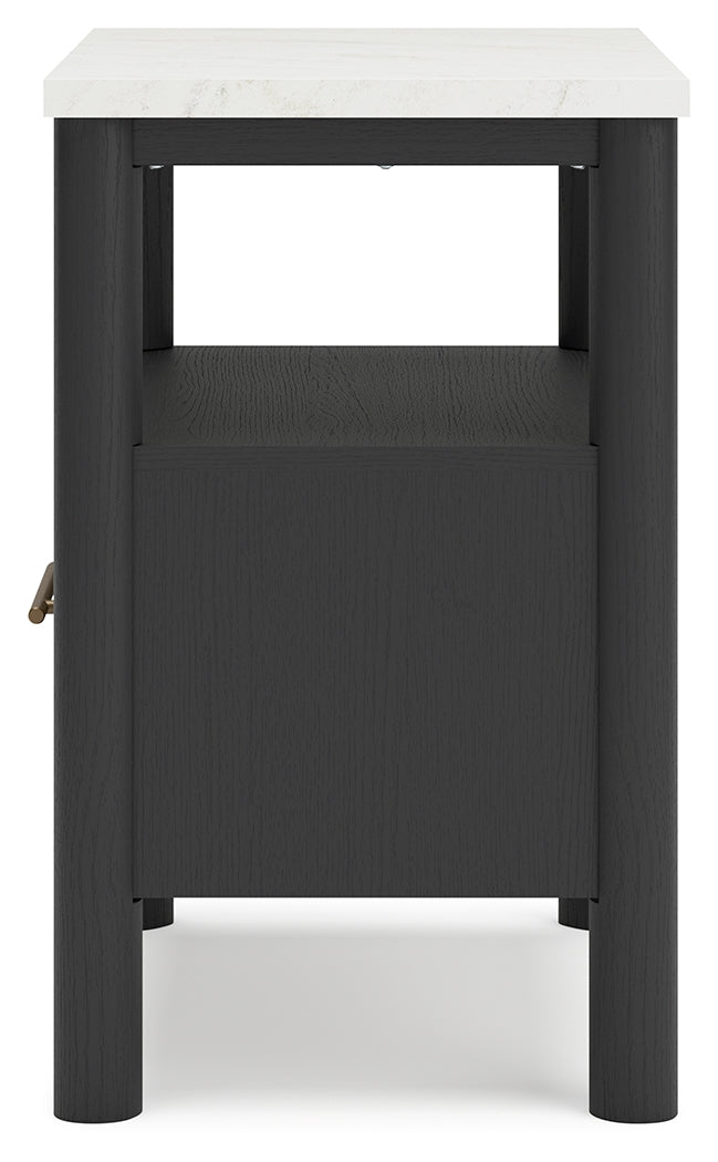 Cadmori Black/White Nightstand from Ashley - Luna Furniture