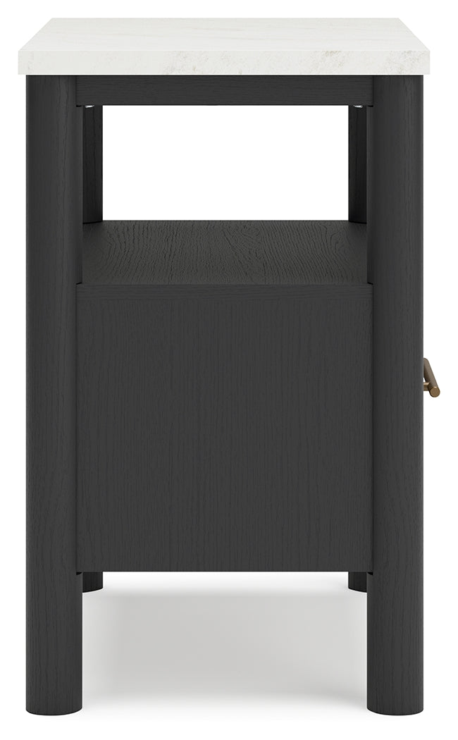 Cadmori Black/White Nightstand from Ashley - Luna Furniture