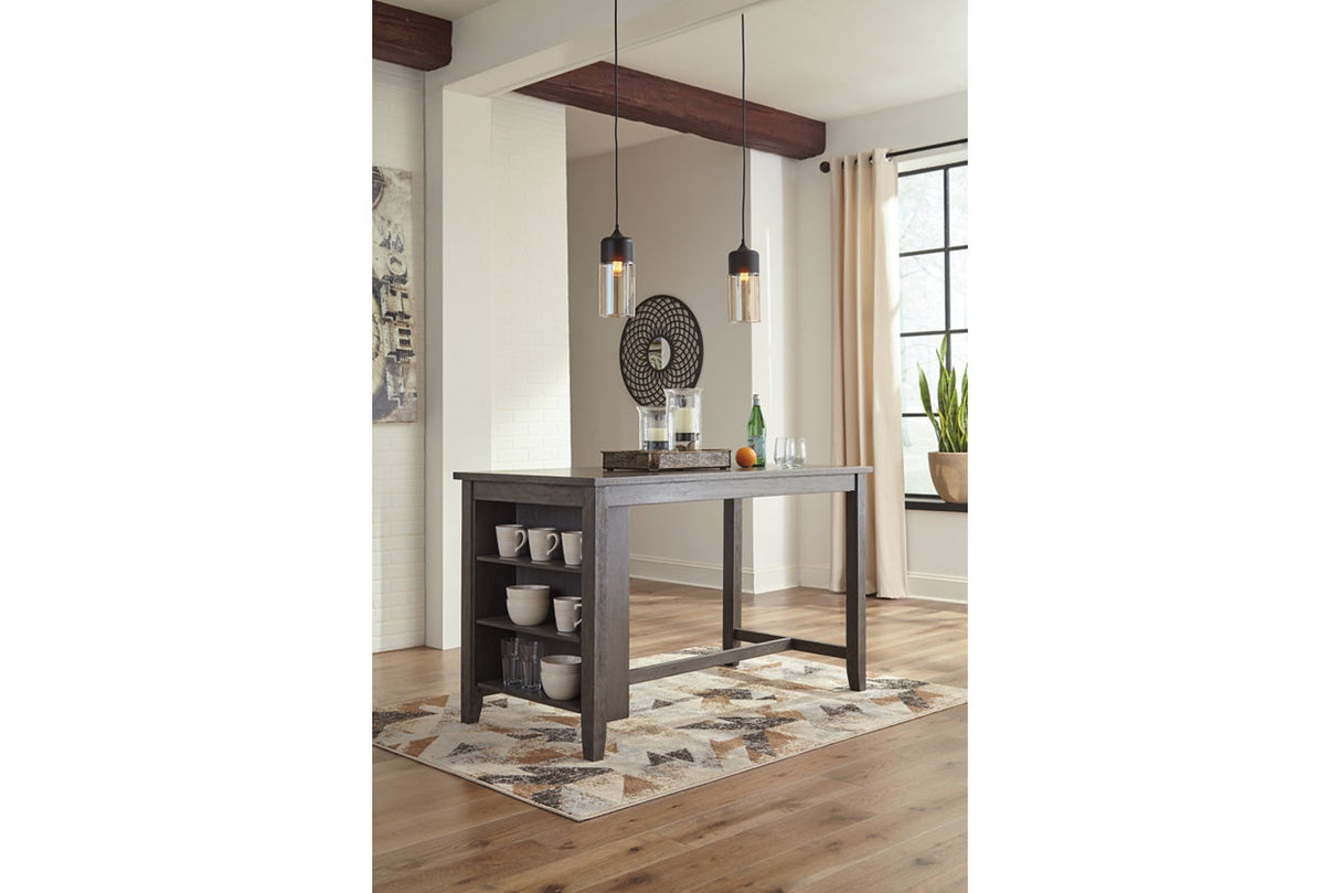Caitbrook Gray Counter Height Dining Table and 4 Barstools from Ashley - Luna Furniture