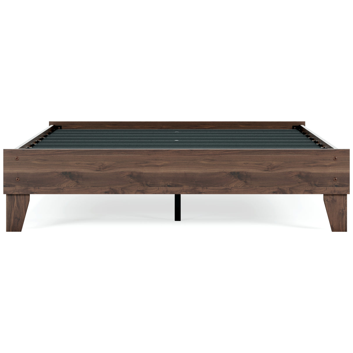 Calverson Queen Platform Bed with Mattress in Mocha from Ashley - Luna Furniture