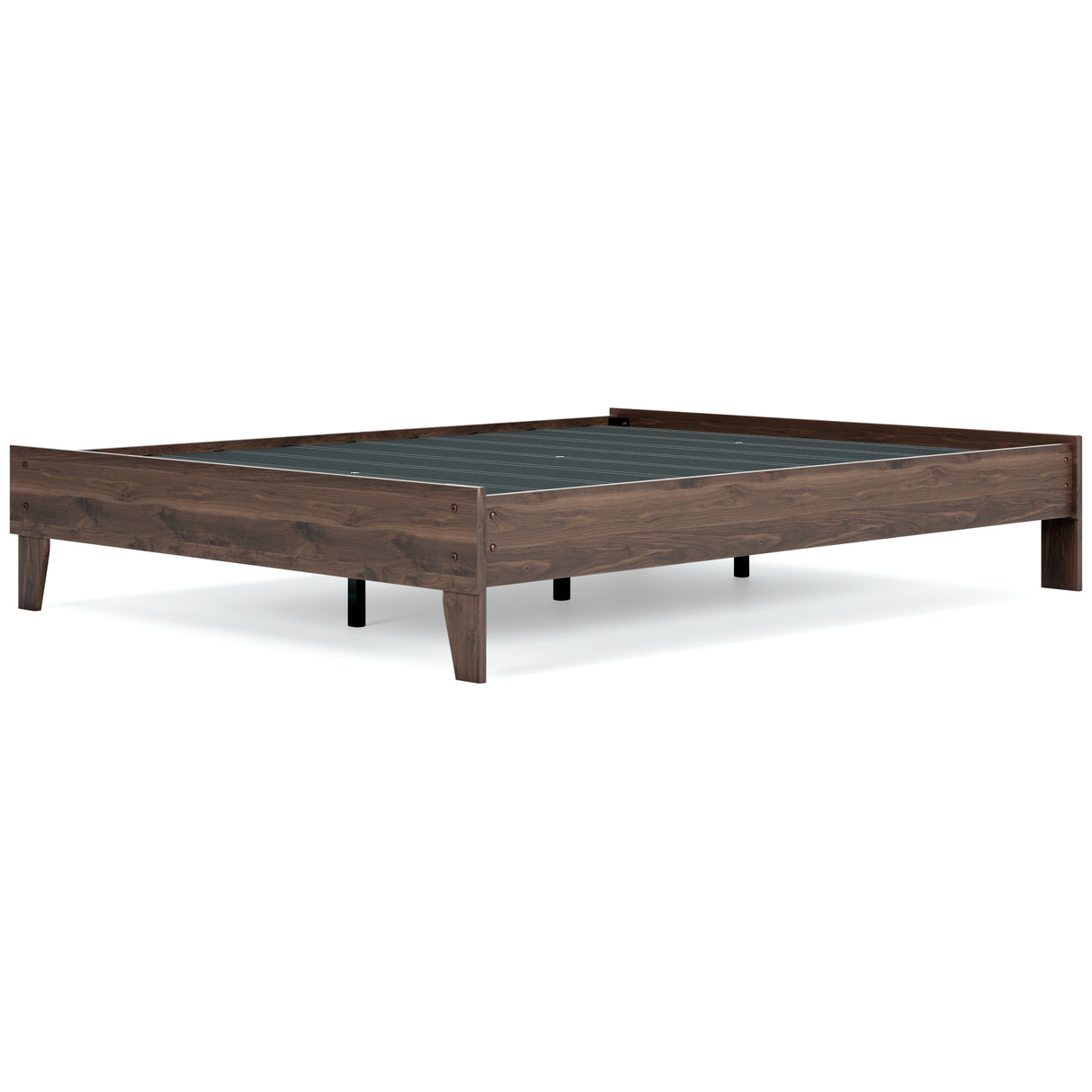 Calverson Queen Platform Bed with Mattress in Mocha from Ashley - Luna Furniture