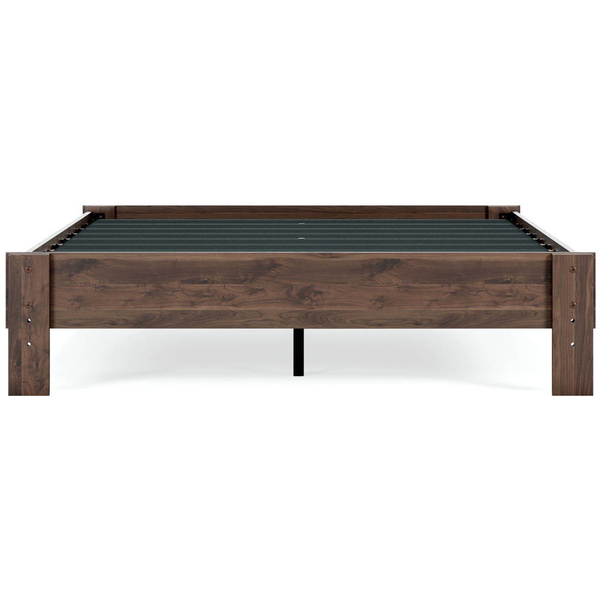 Calverson Queen Platform Bed with Mattress in Mocha from Ashley - Luna Furniture