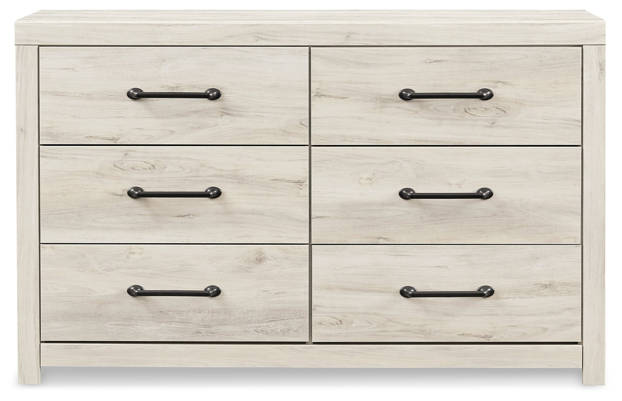 Cambeck Queen Panel Bed with Dresser in Whitewash from Ashley Furniture - Luna Furniture
